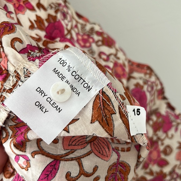 Mille Resort & Travel Laurel Floral Peasant Prairie Maxi Dress Size XL - Picture 6 of 8